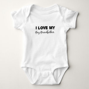 i love my gay grandfather baby bodysuit