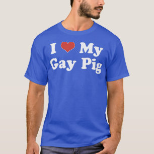 I Love My Gay Pig Heart Funny LGBT Pet Pride Proud T-Shirt
