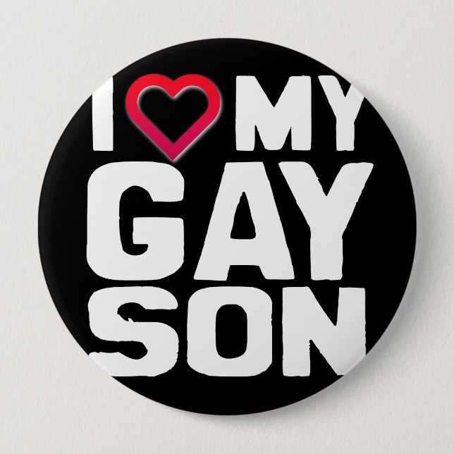 I LOVE MY GAY SON - -.png 10 Cm Round Badge (Front)