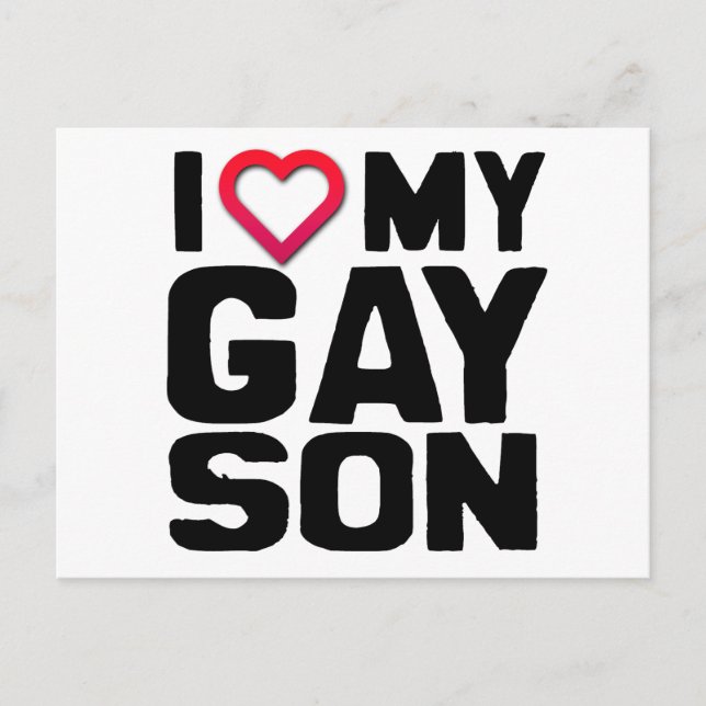 I Love my Gay Son Postcard (Front)
