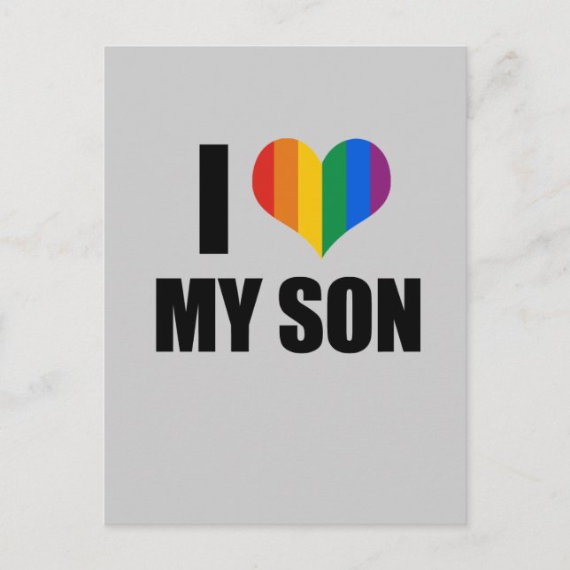 I Love my gay son Postcard (Front)