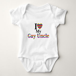 I Love My Gay Uncle Baby Bodysuit