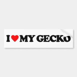 I LOVE MY GECKO BUMPER STICKER