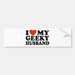 I Love My Geeky Husband Bumper Sticker