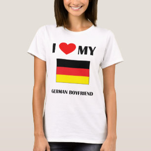 I Love My German Boyfriend Ladies Baby Doll T-Shirt