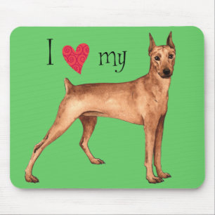 I Love my German Pinscher Mouse Mat