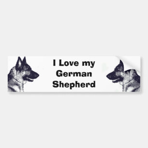 I Love my German Shepherd Bumper Sticker