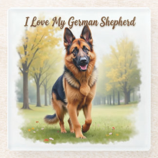 I Love My German Shepherd Coaster