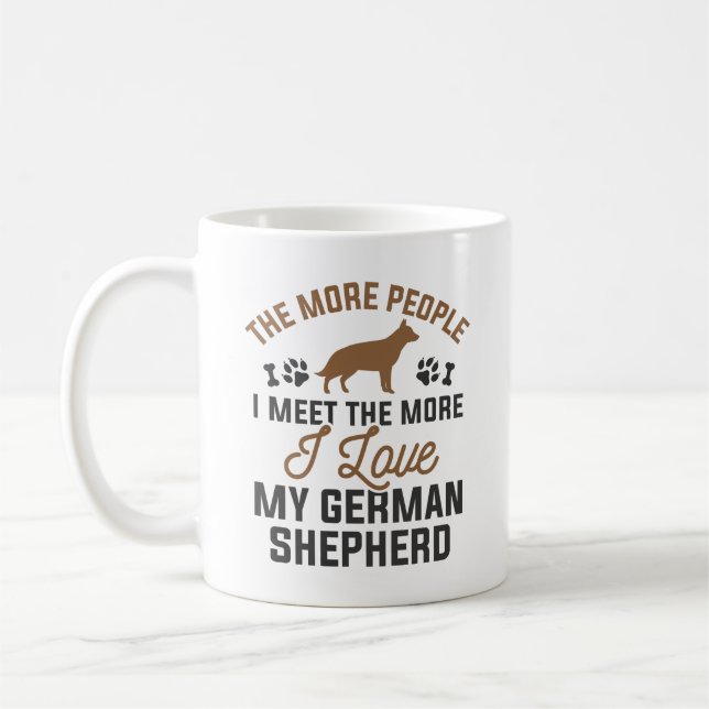 I Love My German Shepherd Coffee Mug (Left)