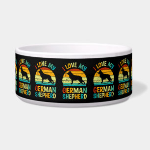 I Love My German Shepherd Dog Blue Brown Sunset