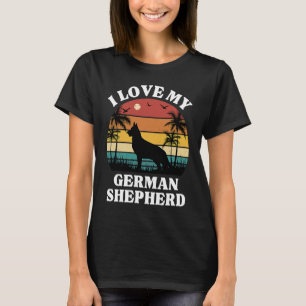 I Love my German Shepherd Dog Cute German Sheph T-Shirt