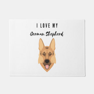 I Love My German Shepherd  Doormat