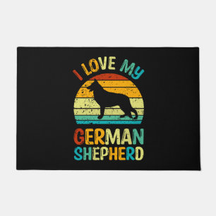 I Love My German Shepherd Doormat