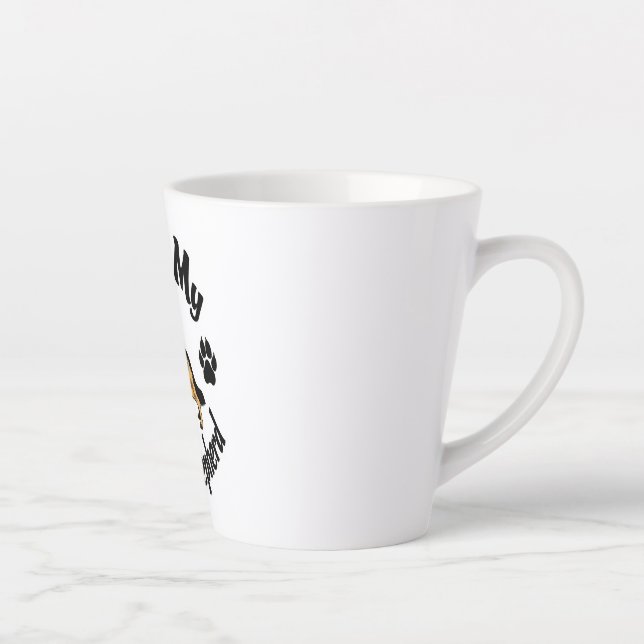I Love My German Shepherd  Latte Mug (Right)