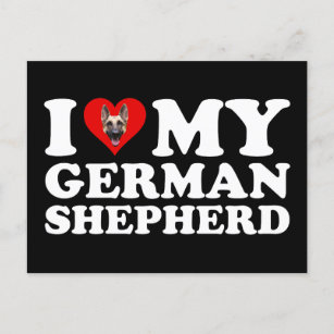 I Love My German Shepherd Postcard