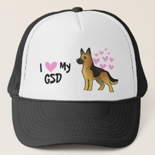I Love My German Shepherd Trucker Hat