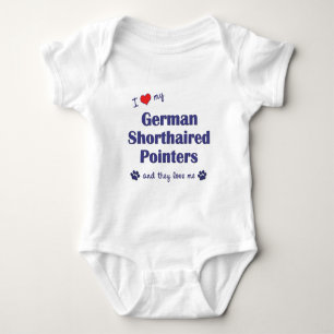I Love My German Shorthaired Pointers (Multi Dogs) Baby Bodysuit