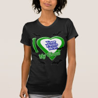 I Love My Ghoul With Your Photo With Bats T-Shirt