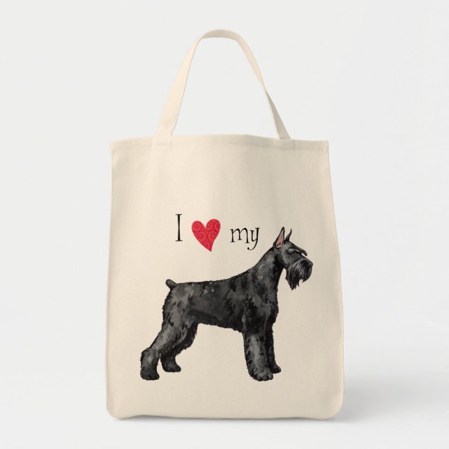I Love my Giant Schnauzer Tote Bag (Front)