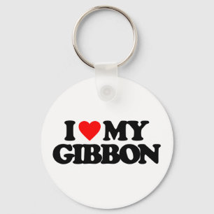 I LOVE MY GIBBON KEY RING