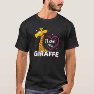 I Love My Giraffe Funny Giraffe Lover T-Shirt