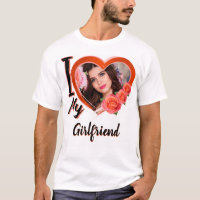 I Love My Girl friend-Photo-Red-Heart-T-Shirt