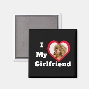 I Love My Girlfriend Bae Personalised Custom Photo Magnet