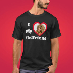 I Love My Girlfriend Bae Personalised Custom Photo T-Shirt