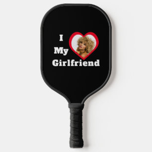 I Love My Girlfriend Bae Personalized Custom Photo Pickleball Paddle