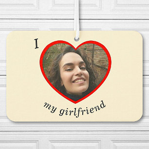 I Love My Girlfriend Boyfriend Custom Photo Car Car Air Freshener