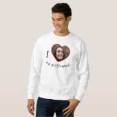 I Love My Girlfriend Boyfriend Custom Photo Text Sweatshirt (Front Full)