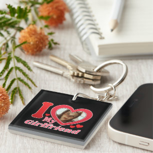 I Love My Girlfriend Boyfriend Wife Husband Photo Key Ring