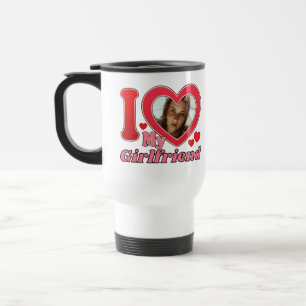 I Love My Girlfriend Boyfriend Wife Husband Photo Travel Mug