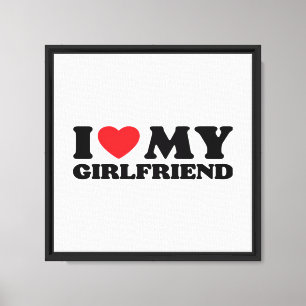 I Love My Girlfriend Classic Canvas Print