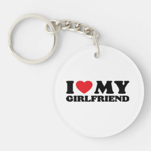 I Love My Girlfriend Classic Key Ring