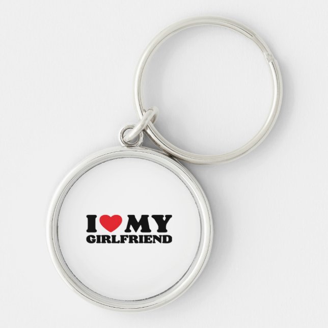 I Love My Girlfriend Classic Key Ring (Front)