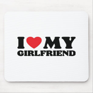 I Love My Girlfriend Classic Mouse Mat