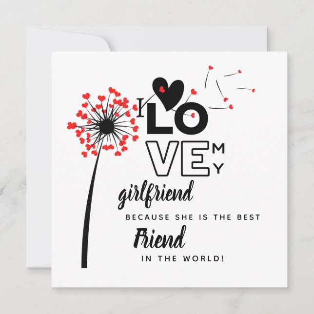 I Love My Girlfriend Custom Best Friend Gift (Front)