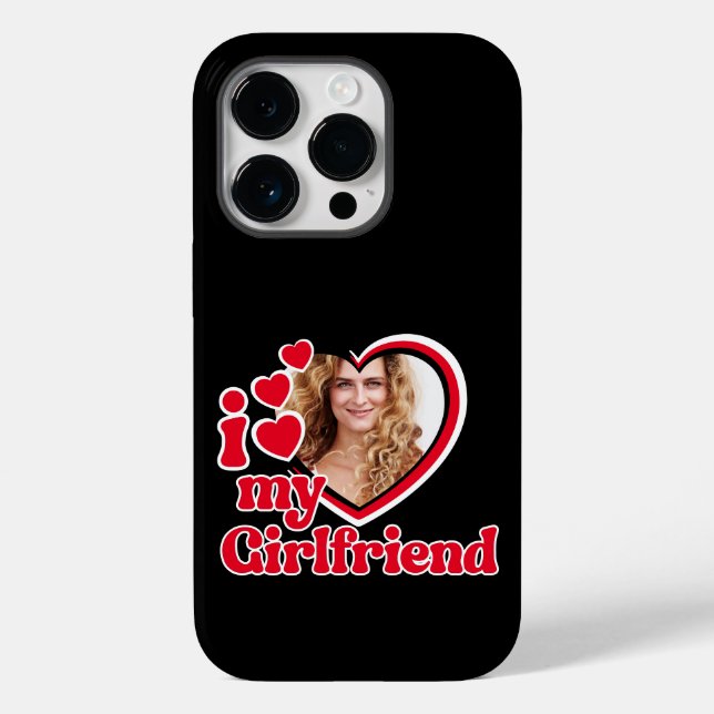 I Love My Girlfriend Custom Black Case-Mate iPhone Case (Back)