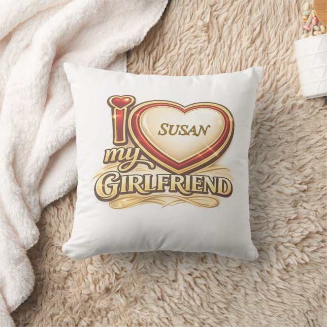 I Love My Girlfriend Custom Cushion (Blanket)