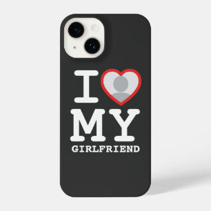 I Love My Girlfriend Custom Heart Photo iPhone 14 Case