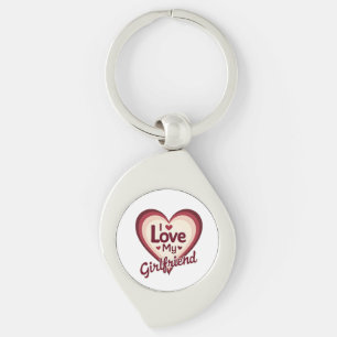 I Love My Girlfriend Custom Key Ring