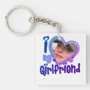 I Love My Girlfriend Custom Personalised Key Ring