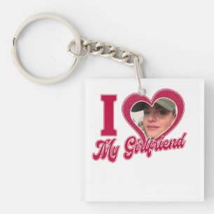 I Love My Girlfriend Custom Personalised Key Ring