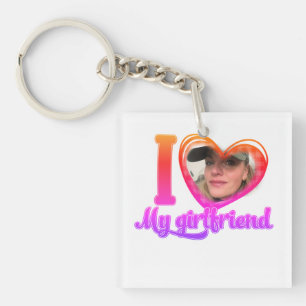 I Love My Girlfriend Custom Personalised Key Ring