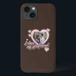 I Love My Girlfriend Custom Photo iPhone 13 Case<br><div class="desc">I Love My Girlfriend Custom Photo iPhone Case. Perfect gift for valentines day,  anniversary or birthday. Features retro script font and hearts.</div>