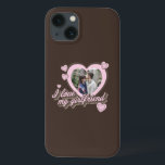 I Love My Girlfriend Custom Photo iPhone 13 Case<br><div class="desc">I Love My Girlfriend Custom Photo iPhone Case. Perfect gift for valentines day,  anniversary or birthday. Features retro script font and hearts.</div>