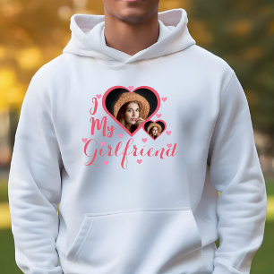 I Love My Girlfriend Custom Photo Customised Cute Hoodie