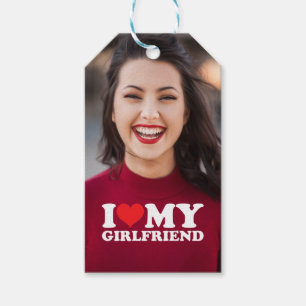 I Love My Girlfriend Custom Photo Gift Tags