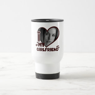 I love my girlfriend Custom Photo Gifts Travel Mug